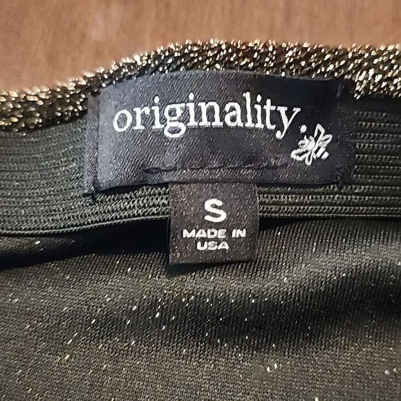 Originality Skirt in Black/Gold sz S - Picture 4 of 4